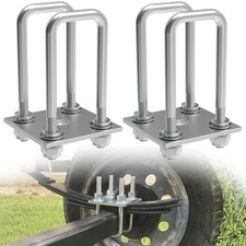 Square U-Bolt Kit for Boat Trailer Mounting Axle Leaf Springs Zinc 4 U-Bolt ...