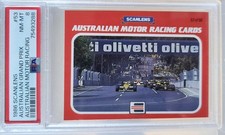 1986 Scanlens Australian Motor Racing Cards Ayrton Senna ROOKIE CARD #53 PSA 8