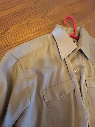 Camisa Western De Colección Panhandle Slim S/S Talla 17-38 Peal Snap Hecha en EE. UU. - Imagen 15 de 16