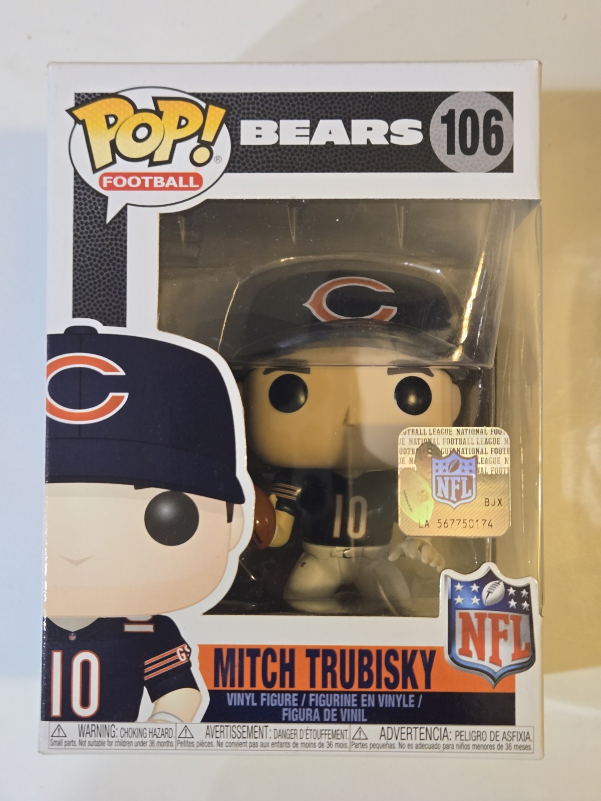 Funko Pop! Football: Mitch Trubisky Chicago Bears #106 - Slightly Creased