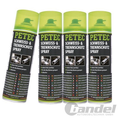 4x 500ml PETEC SCHWEIß-TRENNSCHUTZ SPRAY SILIKONFREI CO2 UNIVERSAL OBERFLÄCHE
