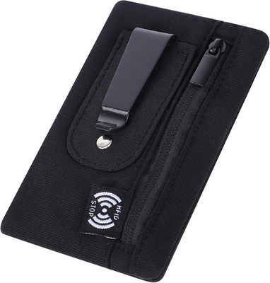 RFID Blocking Clip Stash Pocket, Compact Hidden Travel Belt Wallet for Cards & C