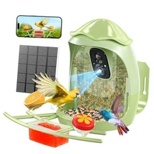  Smart Bird Feeder with Camera – AI Identify & 2K HD Live Video, Outdoor Solar 