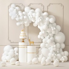 87pcs White Balloons Different Sizes 18 12 10 5 Inches for Garland Arch, Prem...
