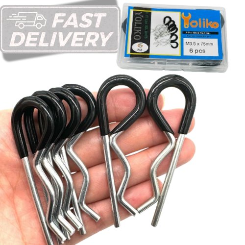 6 Pcs Heavy Duty Hitch Pins Clip R Clips Spring Retaining Wire Hair ...