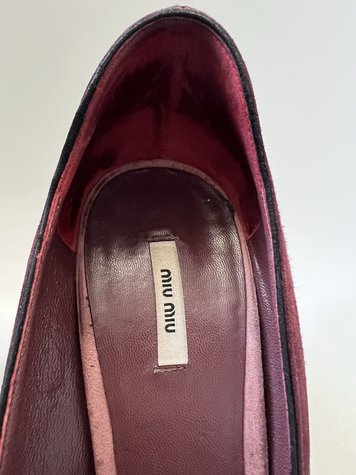 Miu Miu Prada Women's Heels Shoes Suede Multicolored Size 37,5 US 7.5-8.5 thumbnail 9