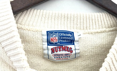 Vtg San Francisco 49ers NFL Nutmeg Mills L USA Made Knit Member Club - Picture 3 of 12