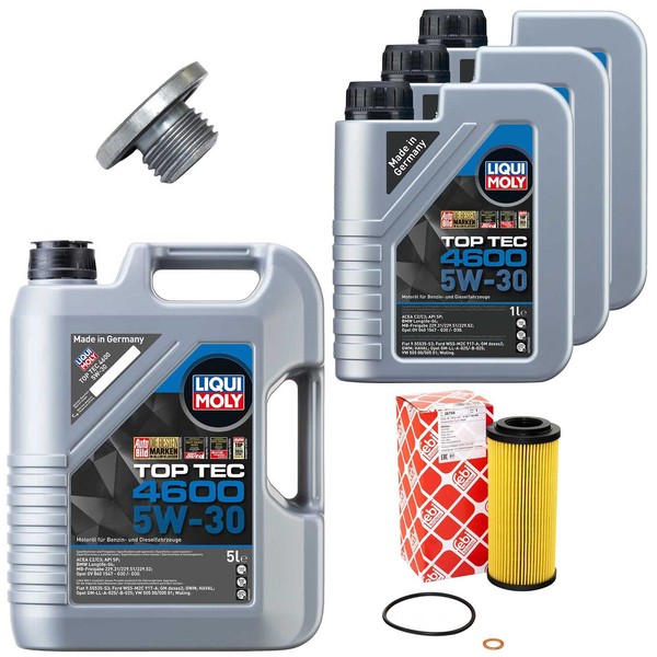 MotoröL Filter Set Top Tec 4600 5W-30 8 Liter + Schraube FüR BMW X3 3Er X5 6Er-image