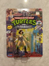 TMNT 1992 April, the Ninja Newscaster Mint on UNPUNCHED card Teenage Mutant