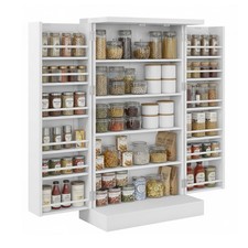 Vorratsschrank Küchenschrank Küchenkommode Aufbewahrungsschrank Türregal weiß