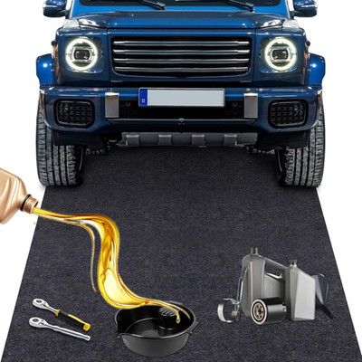 Öl Auffangmatte Garage Ölmatte 100X300 Cm Ölauffangmatte Premium Ölbindematte Mo