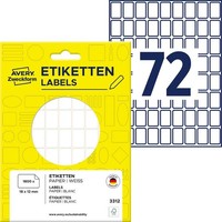 Avery Zweckform Etiketten 3312 Weiß 18,0 X 12,0 Mm, 1.800 Etiketten