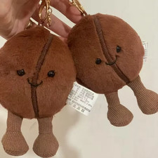 Jellycat Amuseable Coffee Bean Bag Charm Plush Keychain Cute Soft Toy Dust Bag