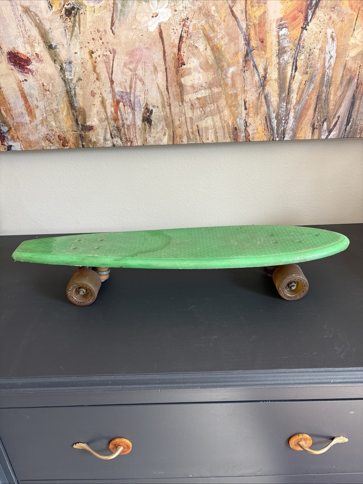 Vintage Continental Skateboard Green w Continental Trucks Original 70's Rare