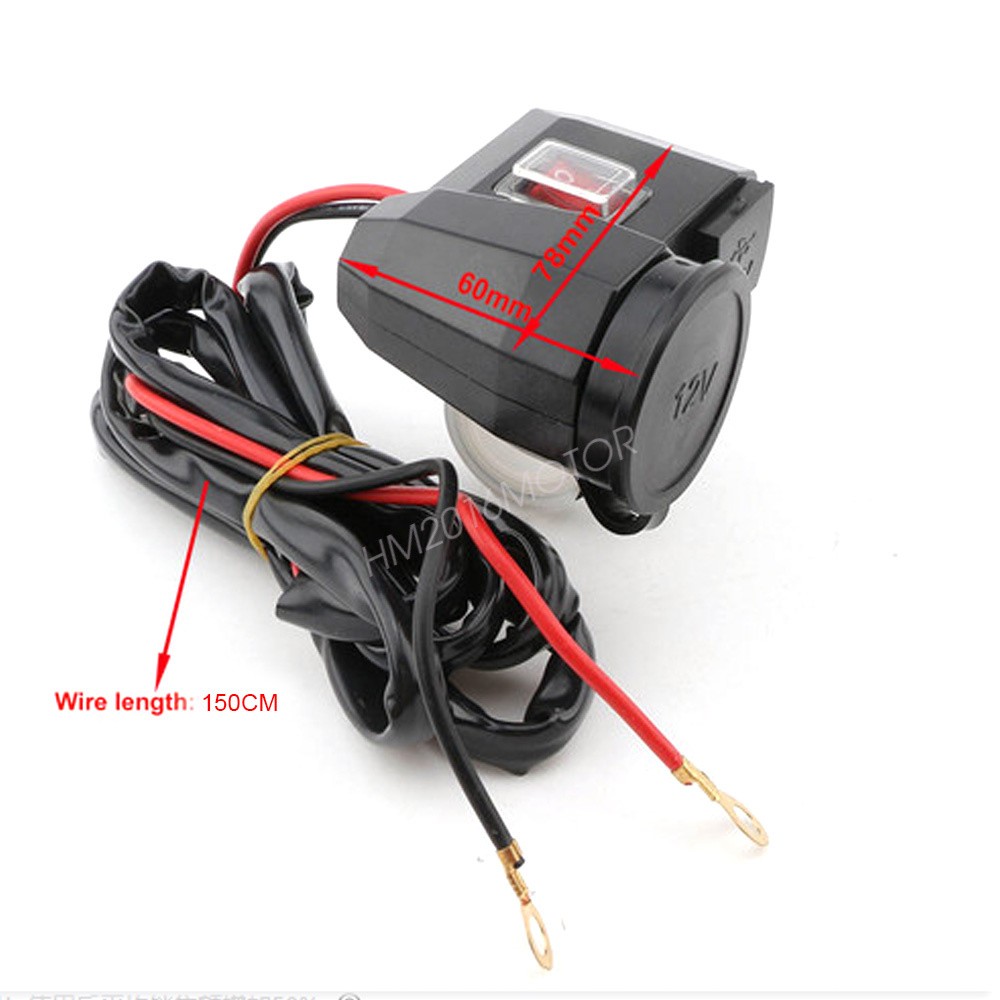 USB Charger Cigarette Lighter For Harley Davidson Electra Glide Road King Dyna