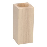 Waxinelichthouder Vierkant Beukenhout 13Cm (Us Import) NEU
