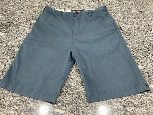 Quicksilver Casual Chino Shorts Blue Stretch Men's Size 32x10”