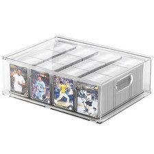 Trading Card Storage Box - Clear Large Storage Organizer Holds 3200 Cards wit...