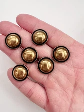 6PC Antiqued Bronze Metal Buttons Shank Buttons Sew On Buttons 23mm