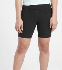 Athleta Girl XXL 16 Black Stash Your Treasures Bike Cartwheel Gym Shorts Nylon
