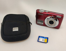 Nikon Coolpix L24 Red 14MP 3" LCD 3.6x Optical Zoom Compact Digital Camera Case