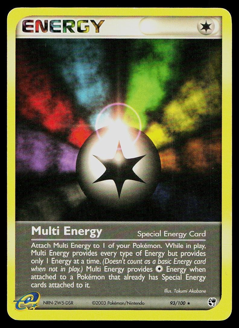 Pokemon Card Sandstorm Multi Energy 93/100 Rare