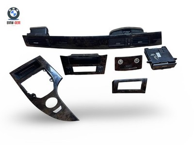 BMW 5ER E60 INTERIEURLEISTEN SET HOLZ ARMATURENBRETT MITTELKONSOLE 6X