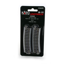 Kato USA Inc. N 315mm 12-3/8 Radius Curve 15-Degree 4 KAT20121 N Track