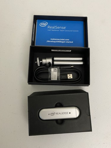 Intel RealSense Depth Camera D435 Silver In Box With Cable Tripod Manual