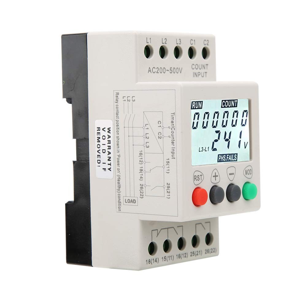 3 Phase Voltage Monitoring Sequence Relay JVR800-2 Under Over...