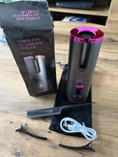 CAIFU Cordless Automatic Hair Curler USB Rechargeable LCD Display Tested