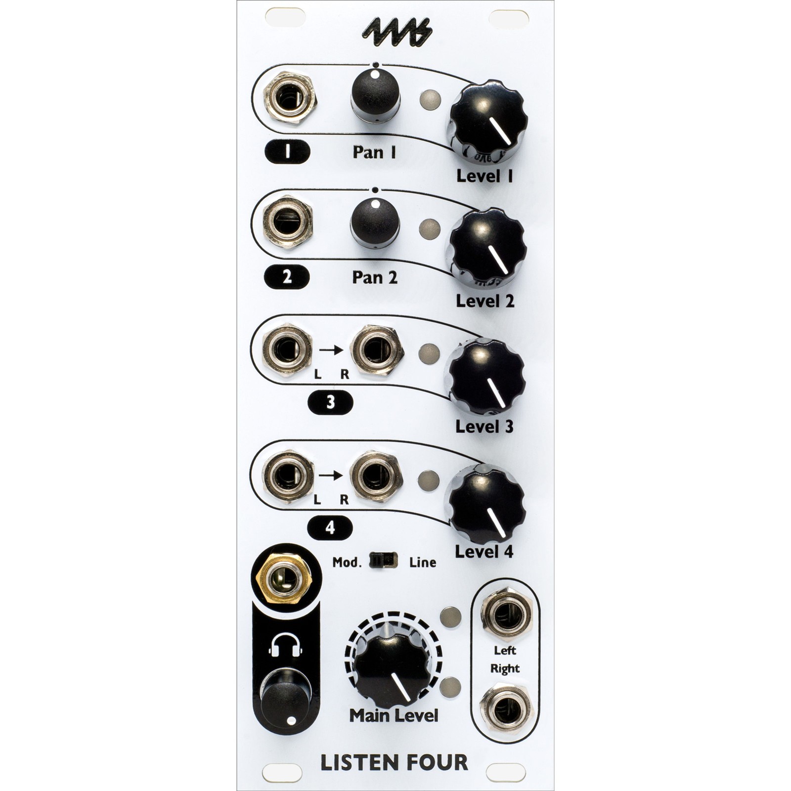 модульный синтезатор 4ms Listen с 4 - микшерным управлением