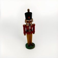 Vintage German Democratic Republic Wooden Miniature Nutcracker Decoration 3.5”