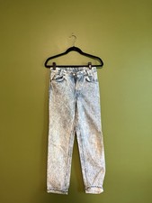 Vintage Levis Student Acid Wash Jeans 28x30 High Waist USA Orange Tab 80s Denim