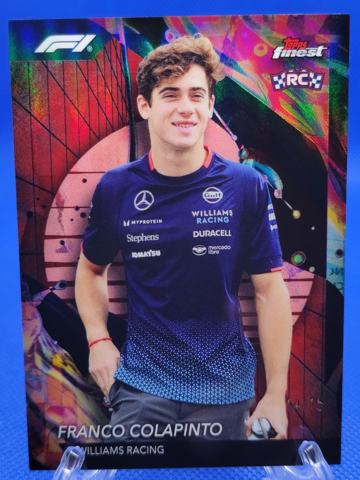 2024 Topps Finest Formula 1 FRANCO COLAPINTO Uncommon Red Black Vapor RC /15 SSP