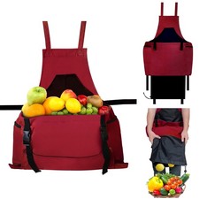 Green Gardening Harvest Apron Pockets Women Men Farm Orchard Work Wear