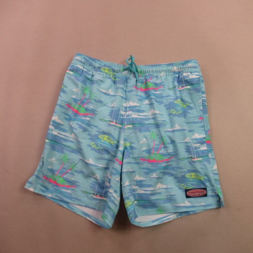 Vineyard Vines Shorts Mens Small Adult Pockets Swimwear Surfer Swim Blue