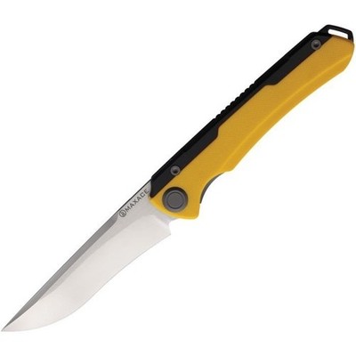 Maxace Kestrel Folding Knife MagnaCut Blade Yellow/Black G10 Handle MAXMM28-1-B