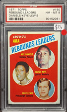 1971 Topps Rebound Leaders Daniels/Keye/Lewis #150 PSA 8