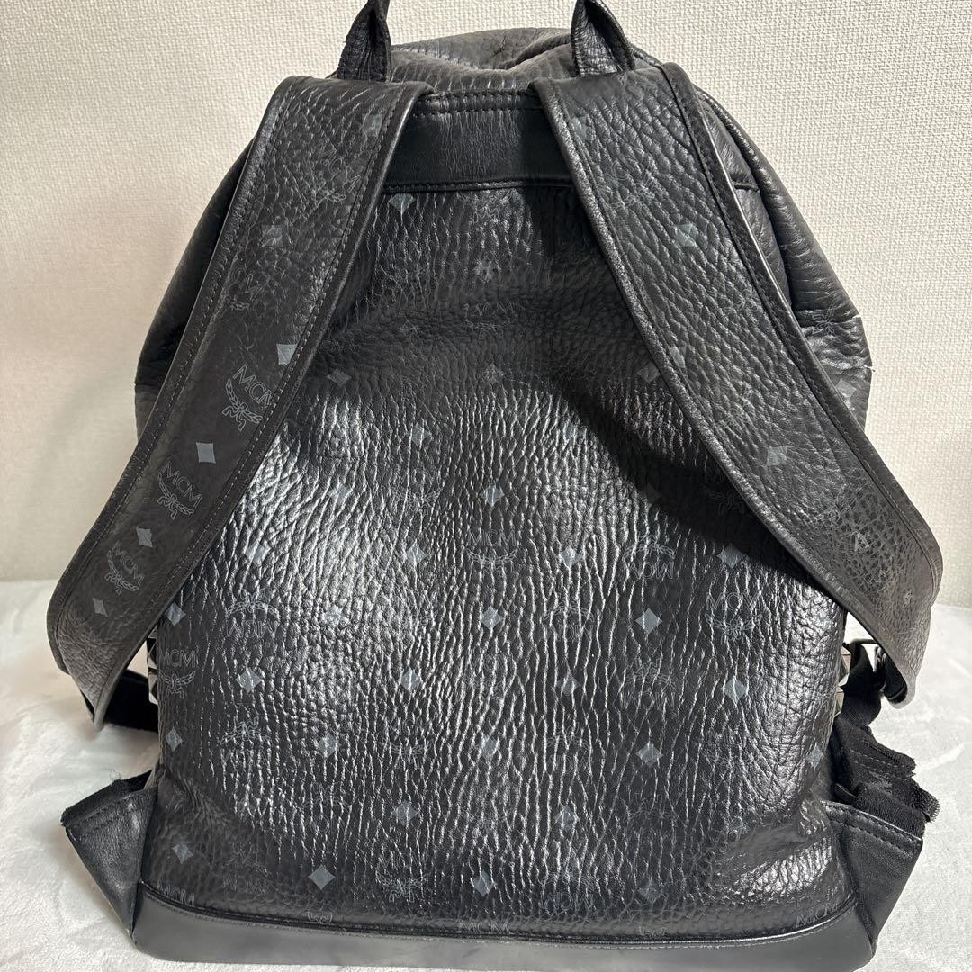 Large capacity MCM Side Stud Backpack Black L Lar… - image 7