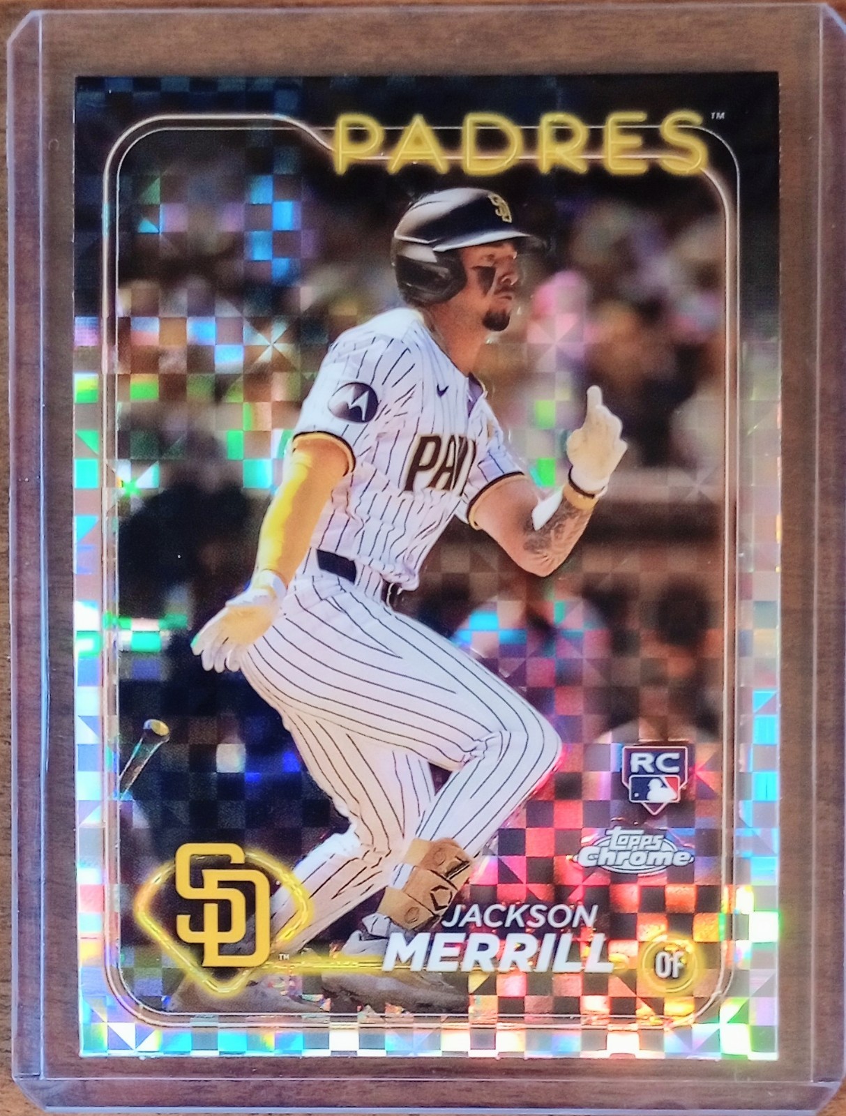 Jackson Merrill 2024 Topps Chrome X-Fractor #207 Rookie Card RC San Diego Padres