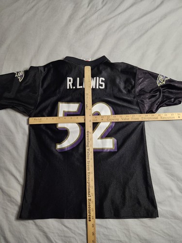 Vintage Ray Lewis Baltimore Ravens Trikot #52 Jungen Größe Large schwarz lila gebraucht, in einwandfreiem Zustand - Bild 7 von 9