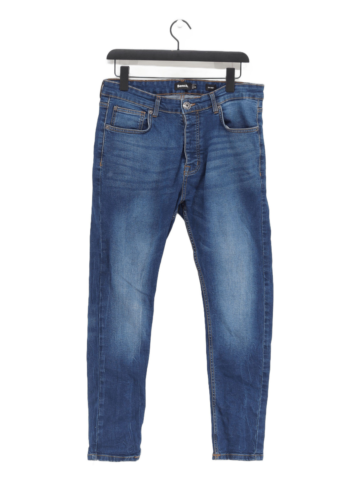 Bench Women's Jeans W 34 in Blue Cotton with Elastane Skinny