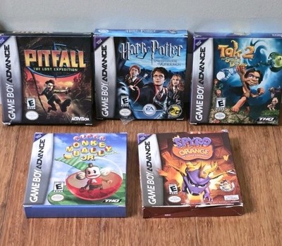Nintendo Game Boy Advance 5 Game Bundle With Box And Manuals GBA 