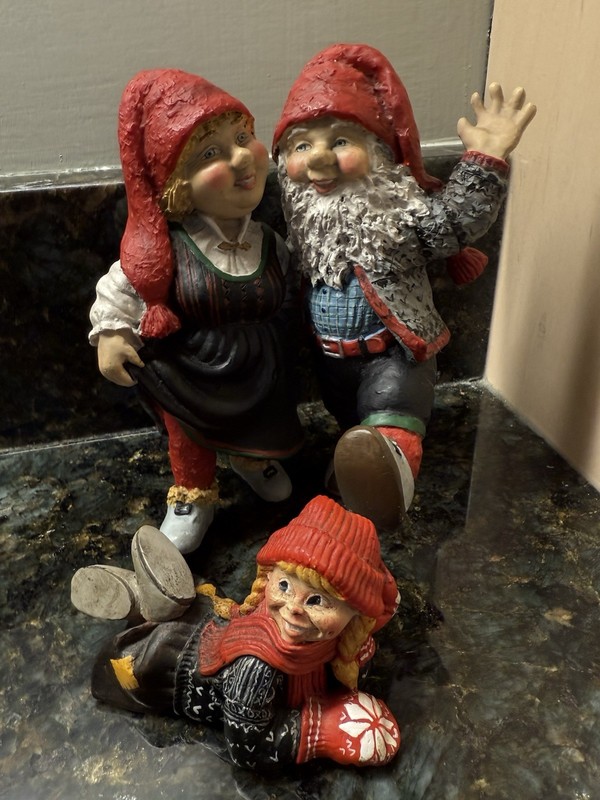 Trolls Candy Design Dancing Pair Mr. Mrs. Santa Claus And Girl Christmas Decor