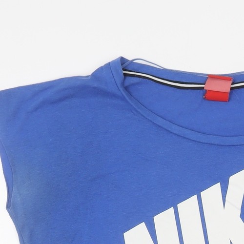 Camiseta Nike azul unisex, sin mangas, pequeña - Imagen 9 de 12