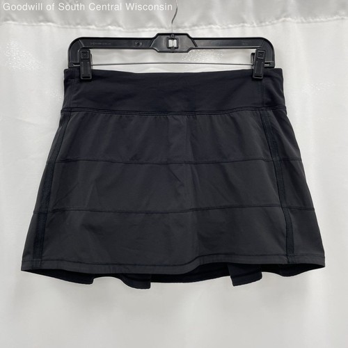 Wmns LULULEMON Black Athletic Stretch Pace Revival Skirt ll sz 6