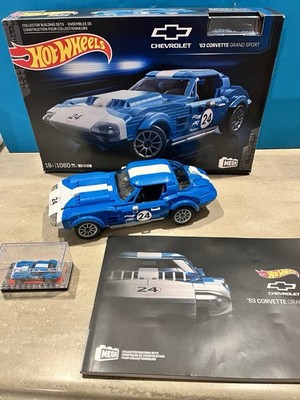 MEGA Hot Wheels 63 Corvette Grand Sport Race Car Building Toy Kit