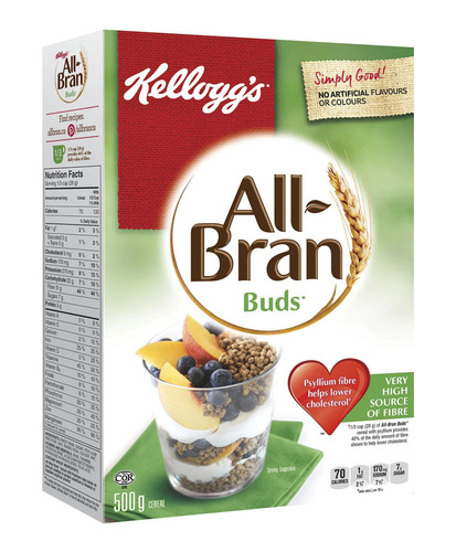 Kellogg's All Bran Buds Cereal 500g/17.6oz, (Imported from Canada) - Picture 2 of 5