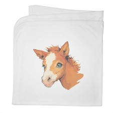 'Cute Baby Horse Portrait' Cotton Baby Blanket / Shawl (BY00046426)